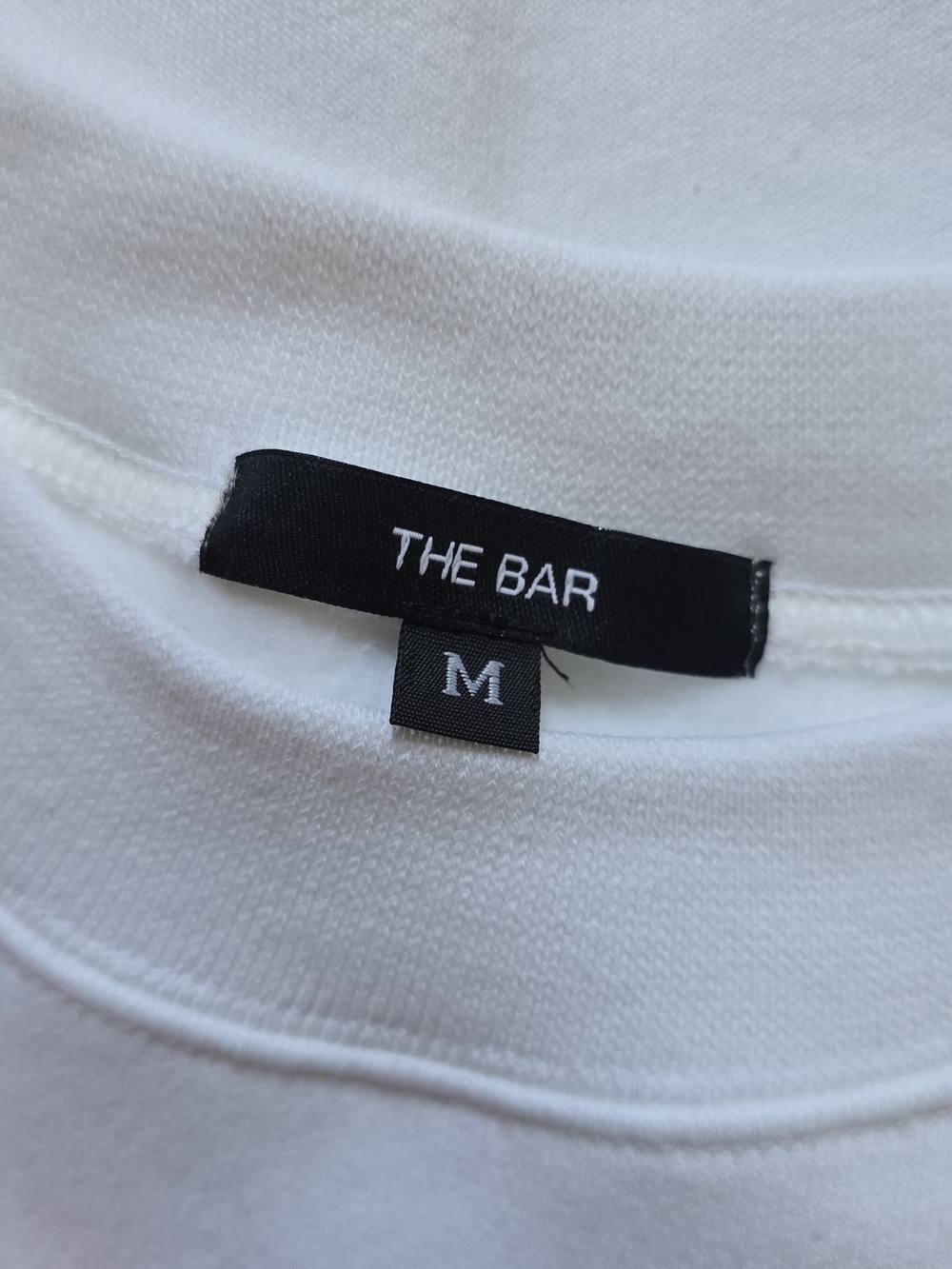 The Bar White Crewneck Sweatshirt with Green Logo - Picture 5 of 5